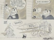 'Ah, excuse please. I've been so busy I forgot to go to store. Could I buy loaf of bread?'